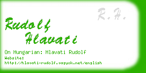 rudolf hlavati business card